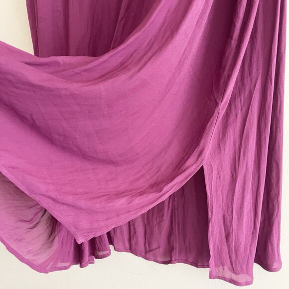 Logo Lori Goldstein Layers Tank Tunic Plus Size 3X Semi Sheer Purple Black Trim - Picture 5 of 12